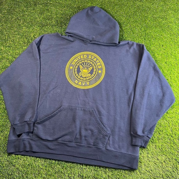 Soffe Other - VTG Soffe US Navy Pullover Hoodie XL Spell Out Military Sweatshirt Blue USA